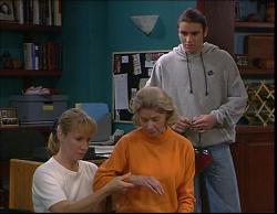 Ruth Wilkinson, Helen Daniels, Casper Mack in Neighbours Episode 