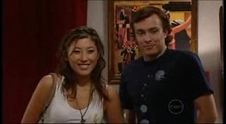 Katya Kinski, Robert Robinson (posing as Cameron Robinson) in Neighbours Episode 4948